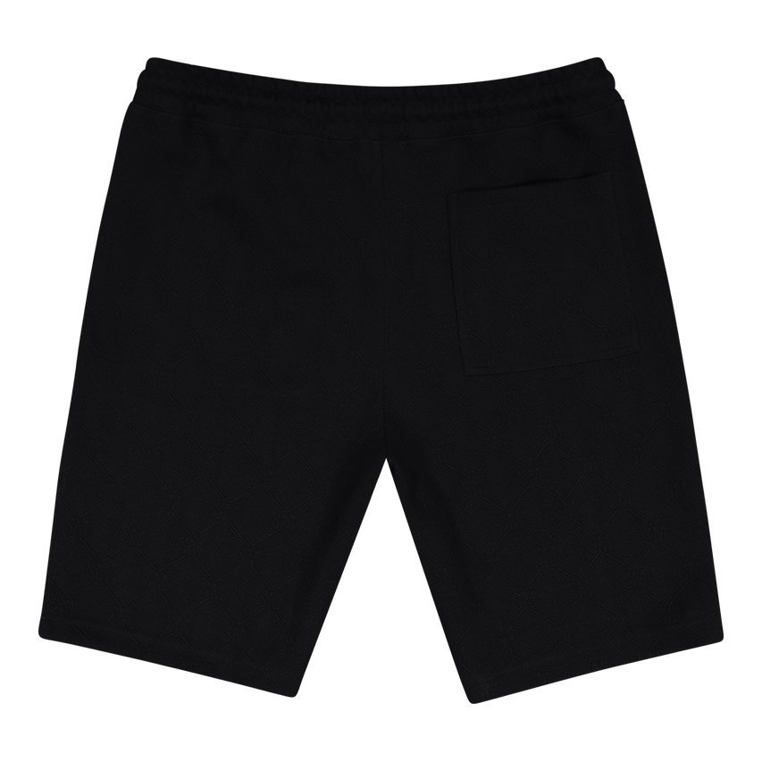 JASPER BLACK JACQUARD EMBOSSED SHORTS - view 6