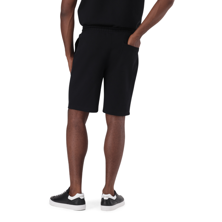JASPER BLACK JACQUARD EMBOSSED SHORTS - view 5
