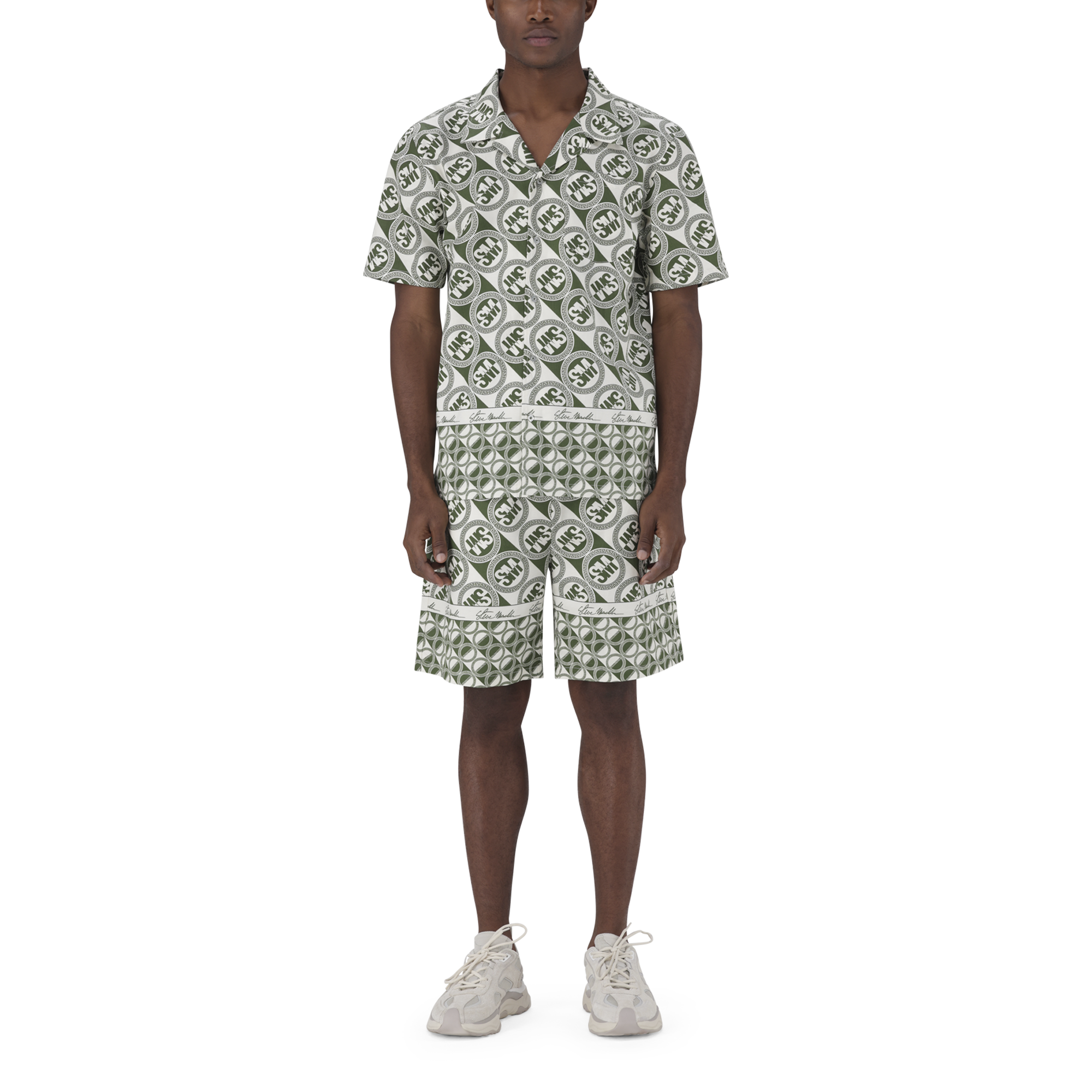 LENNON FATIGUE/CREAM LOGO PRINTED SHIRT