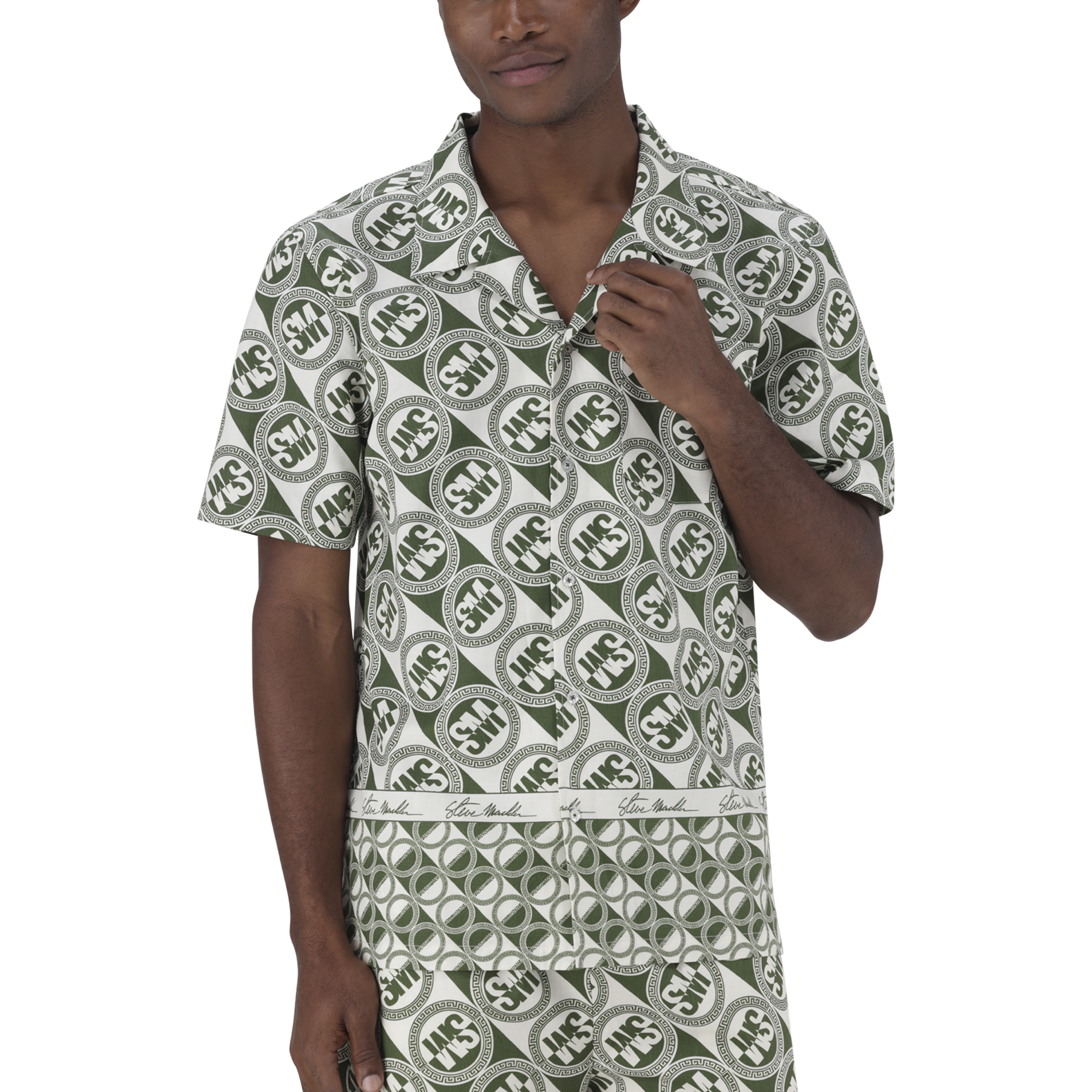 LENNON FATIGUE/CREAM LOGO PRINTED SHIRT