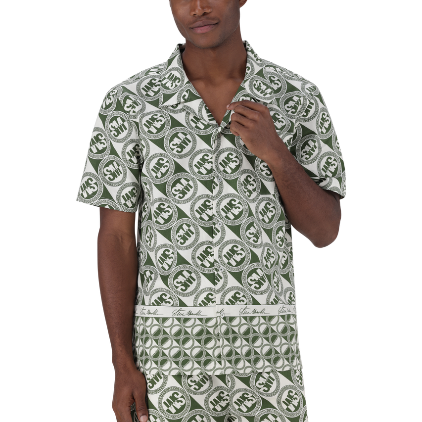 LENNON FATIGUE/CREAM LOGO PRINTED SHIRT