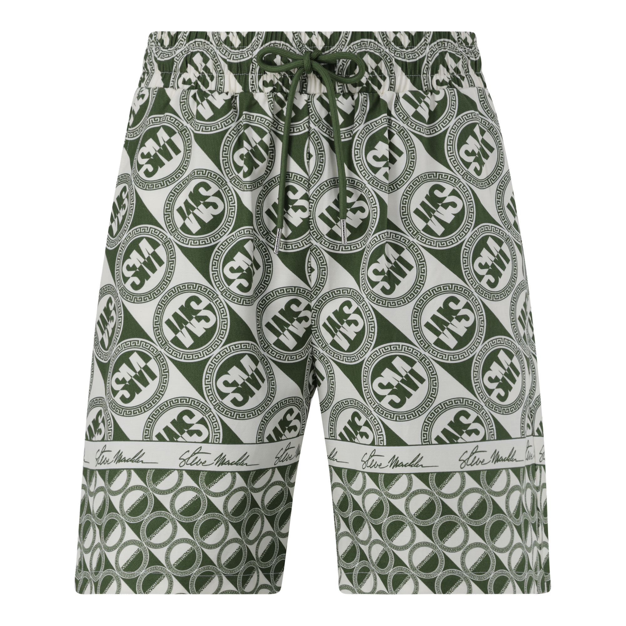 LOUIS FATIGUE/CREAM LOGO PRINTED SHORTS