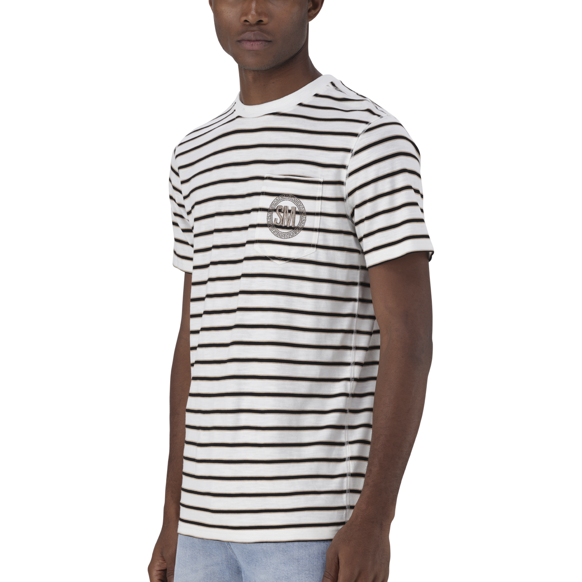 SCOTT MULTI STRIPE CREW NECK T-SHIRT