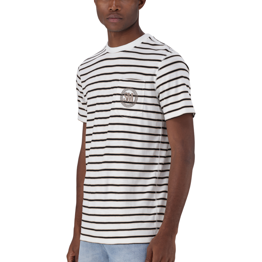 SCOTT MULTI STRIPE CREW NECK T-SHIRT