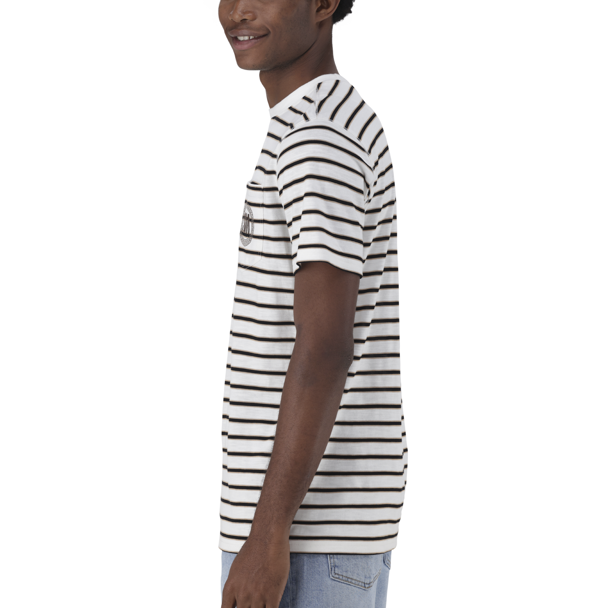 SCOTT MULTI STRIPE CREW NECK T-SHIRT