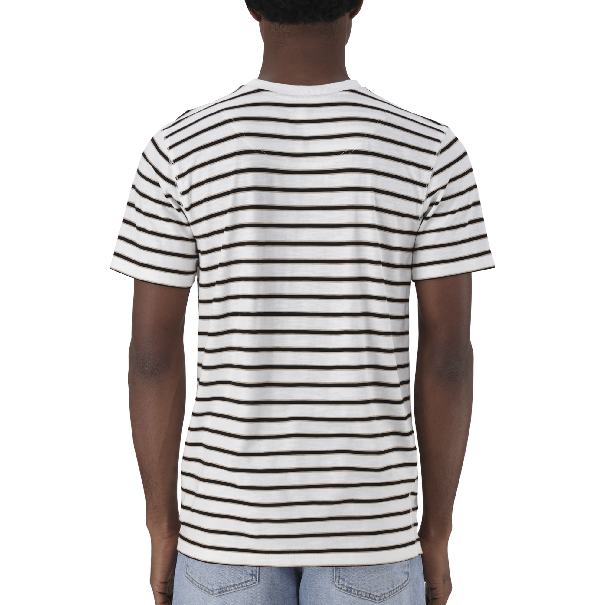 SCOTT MULTI STRIPE CREW NECK T-SHIRT
