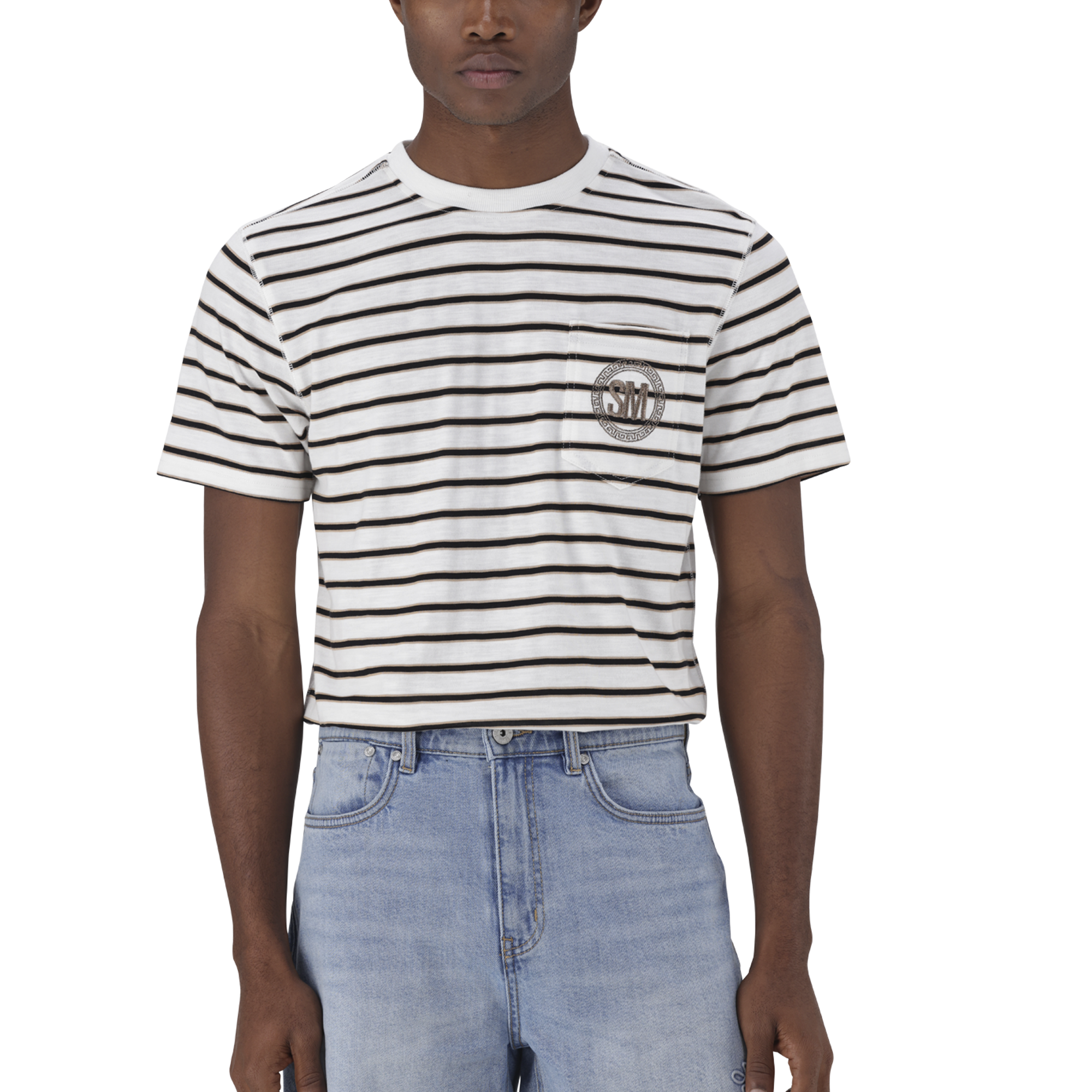 SCOTT MULTI STRIPE CREW NECK T-SHIRT