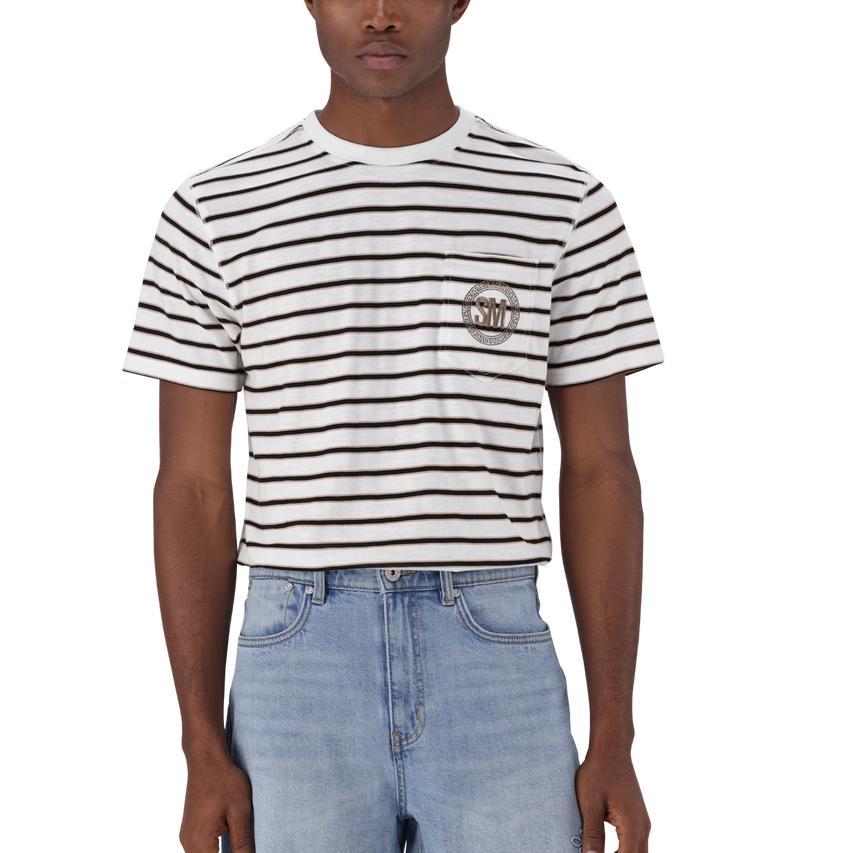 SCOTT MULTI STRIPE CREW NECK T-SHIRT