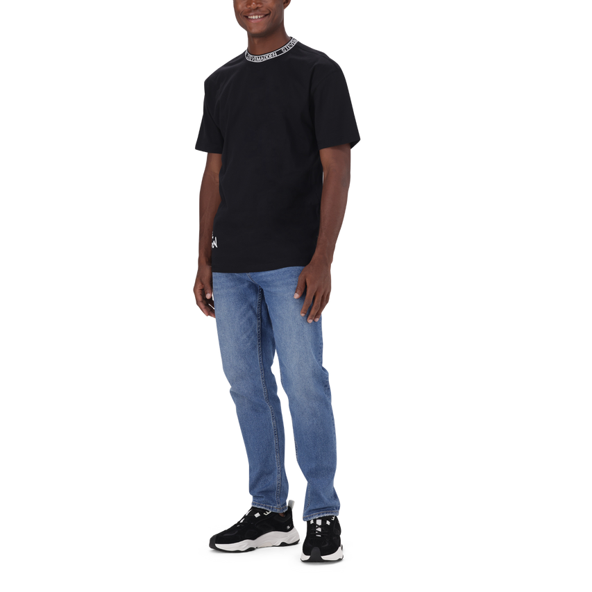 LANDON BLACK LOGO TRIMMED T-SHIRT - view 2