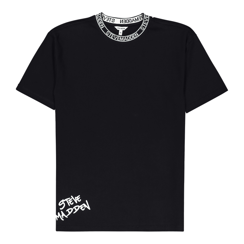 LANDON BLACK LOGO TRIMMED T-SHIRT - view 6