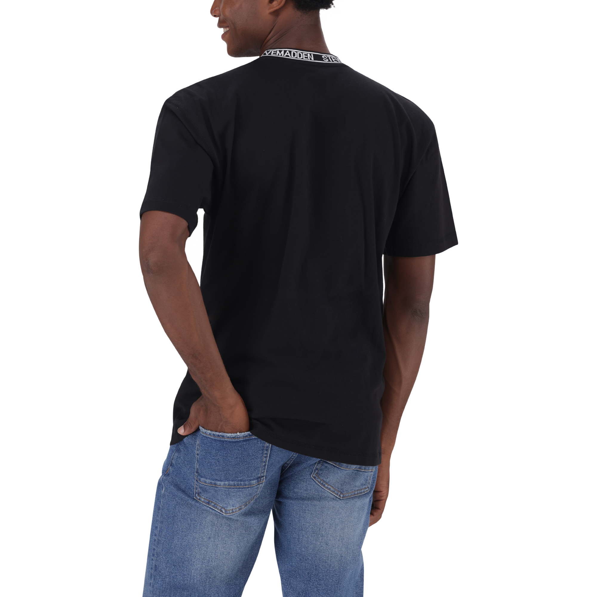 LANDON BLACK LOGO TRIMMED T-SHIRT - view 5