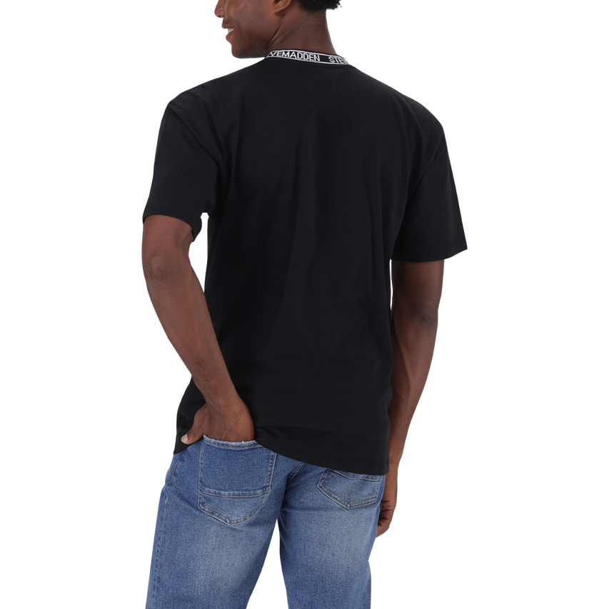 LANDON BLACK LOGO TRIMMED T-SHIRT - view 5