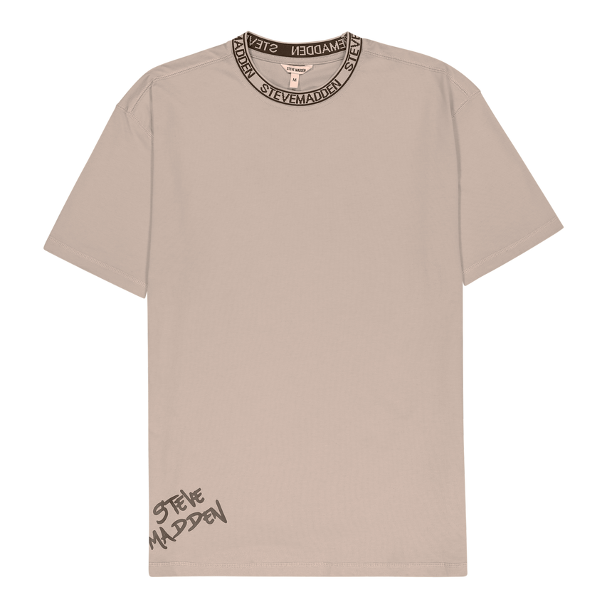 LANDON NEUTRAL LOGO TRIMMED T-SHIRT - view 6