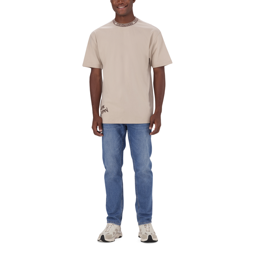LANDON NEUTRAL LOGO TRIMMED T-SHIRT - view 2