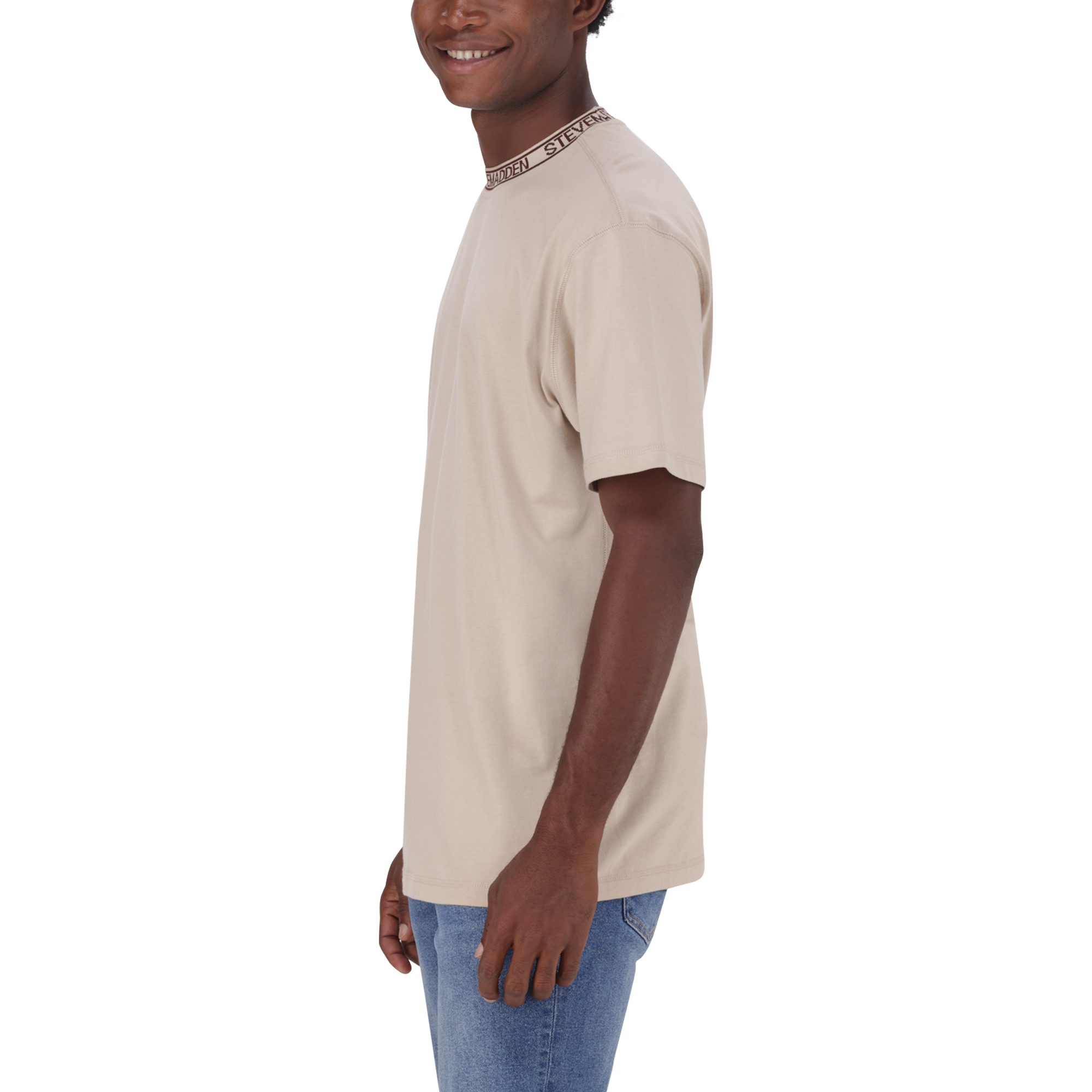LANDON NEUTRAL LOGO TRIMMED T-SHIRT - view 4