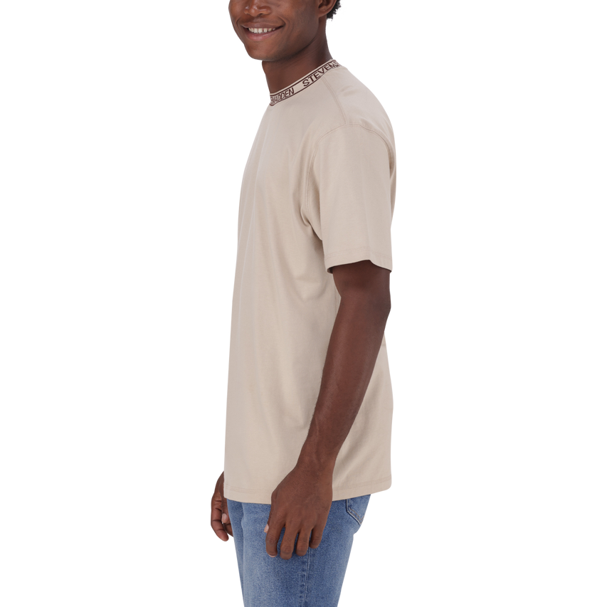LANDON NEUTRAL LOGO TRIMMED T-SHIRT - view 4