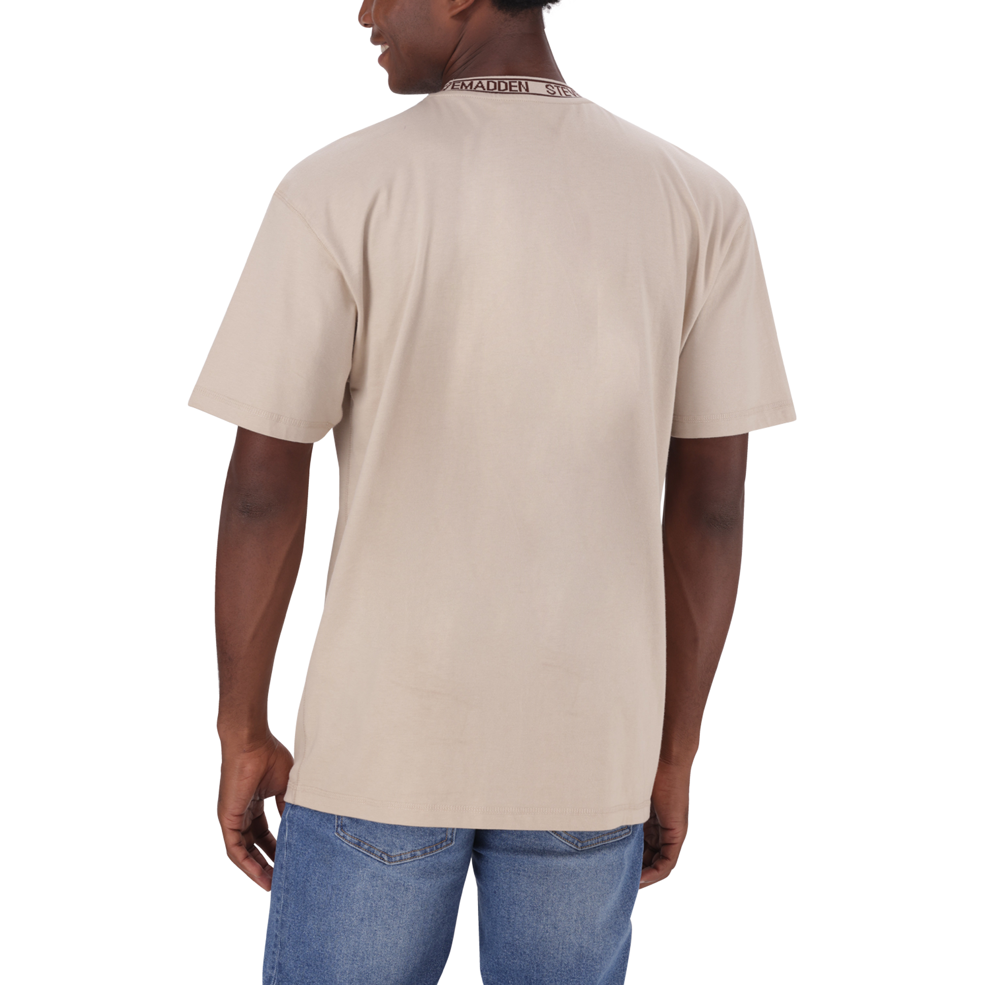 LANDON NEUTRAL LOGO TRIMMED T-SHIRT - view 5