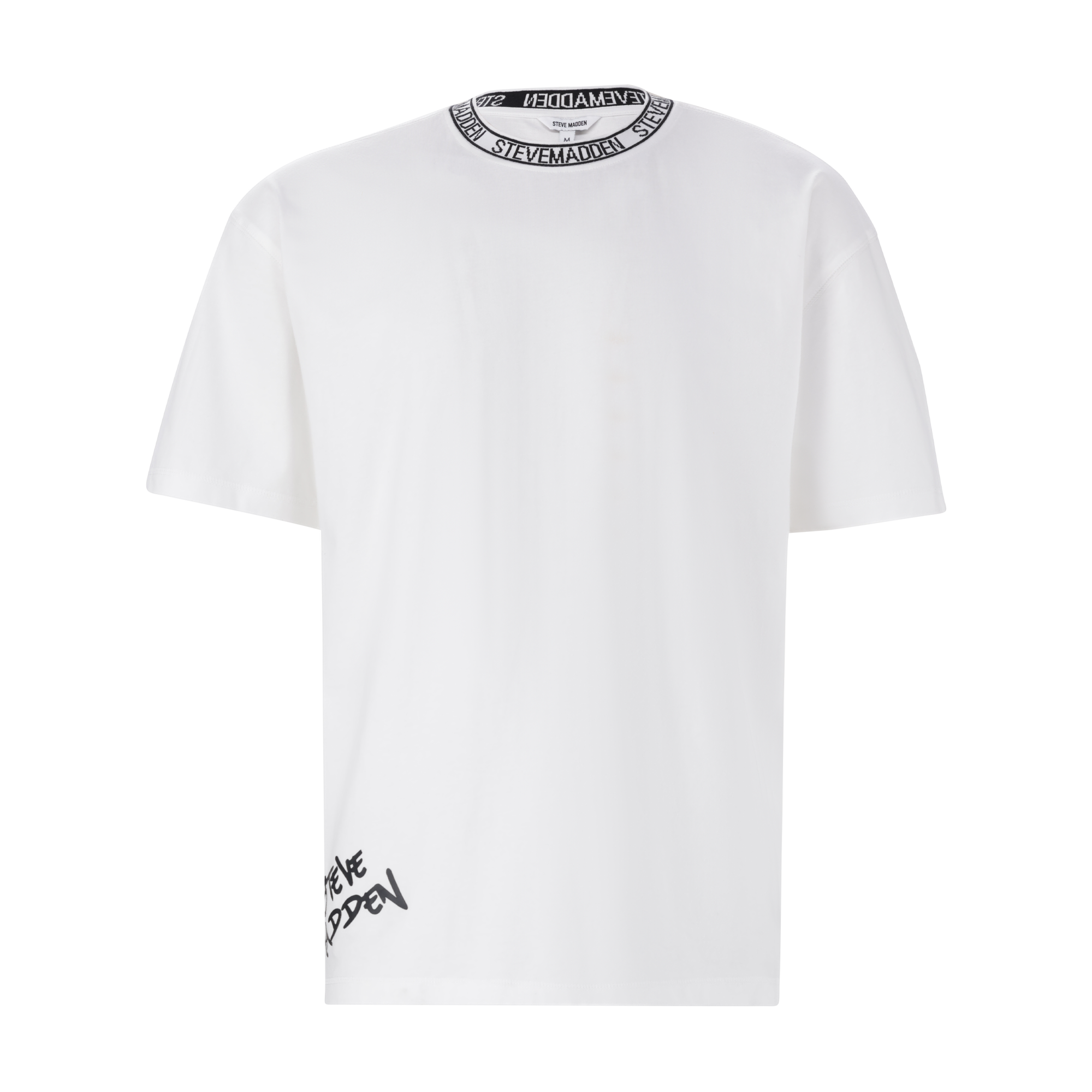 LANDON WHITE LOGO TRIMMED T-SHIRT
