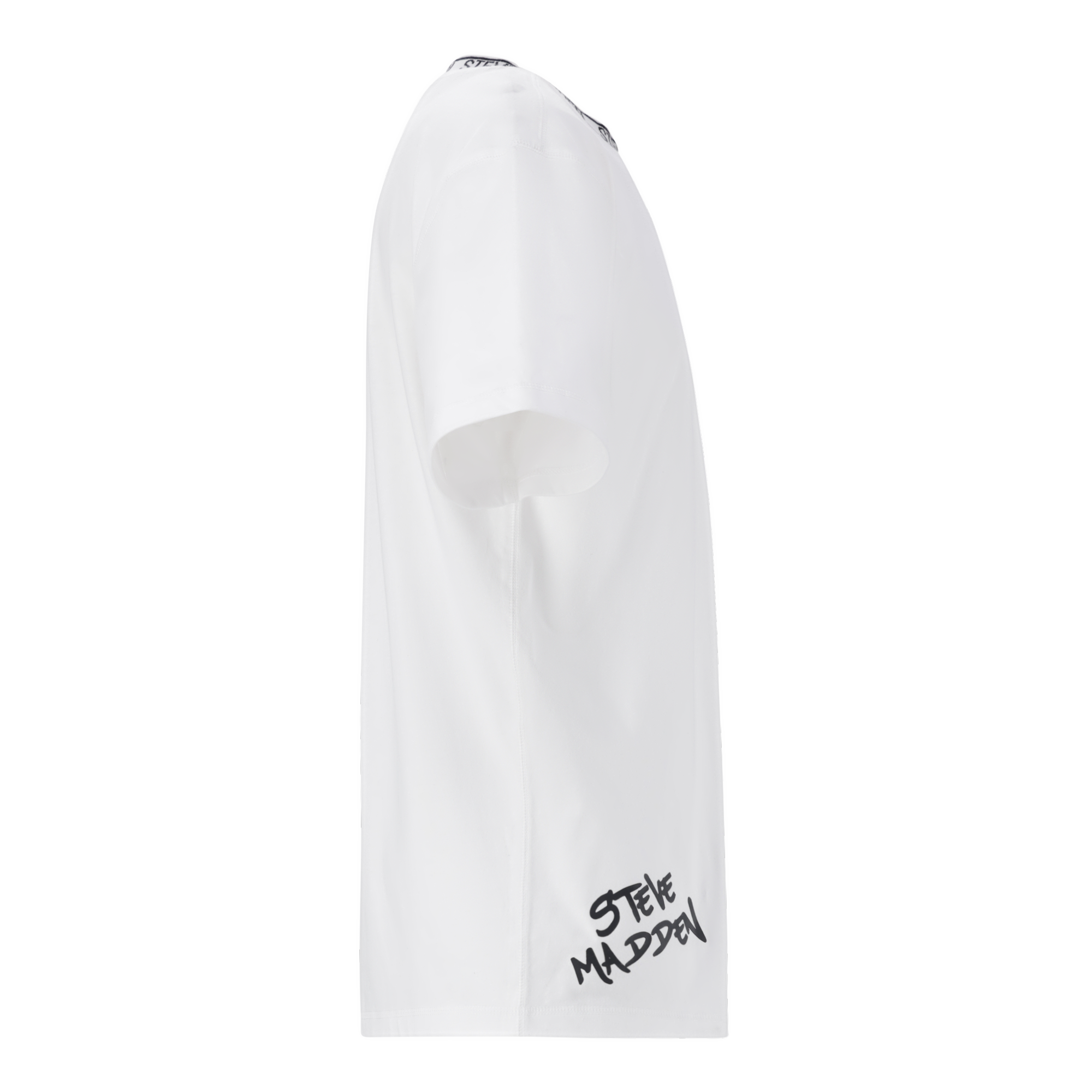 LANDON WHITE LOGO TRIMMED T-SHIRT