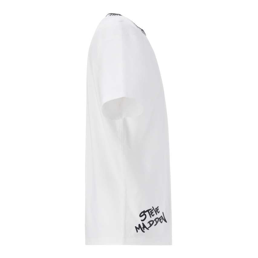 LANDON WHITE LOGO TRIMMED T-SHIRT