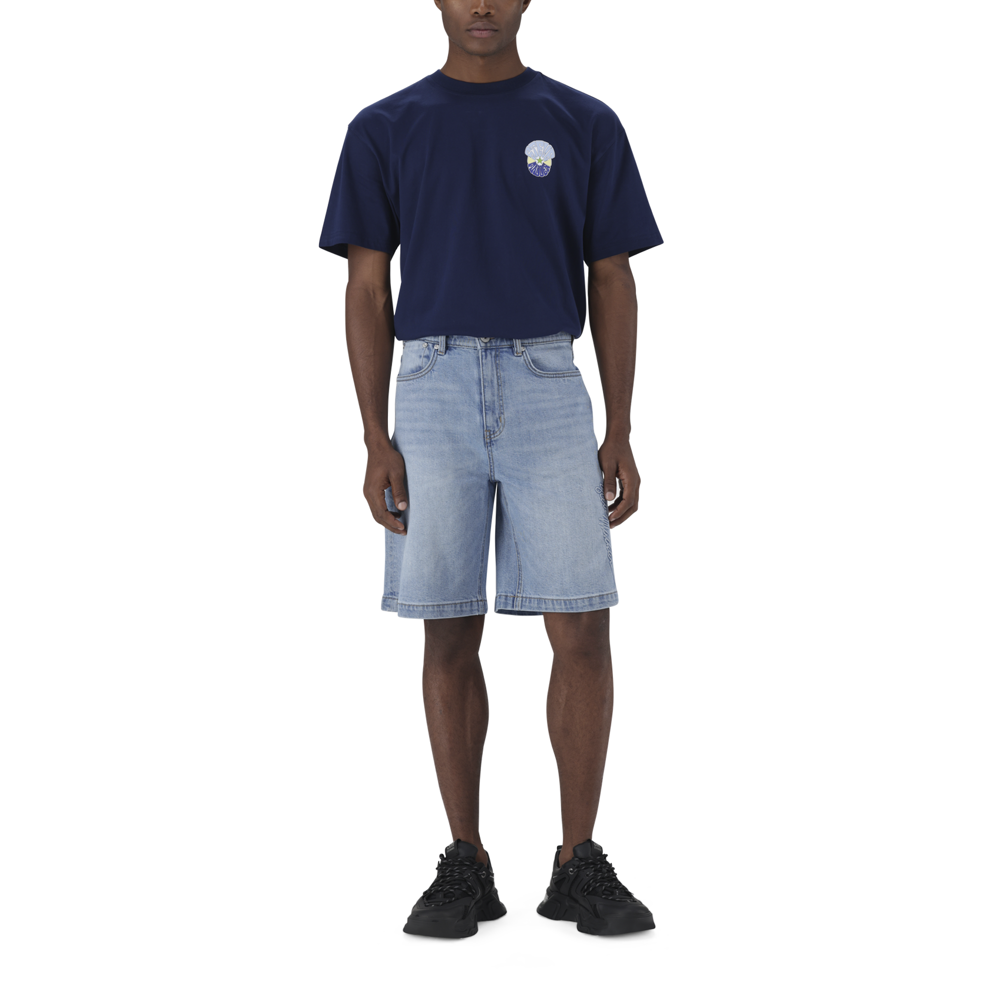 DEAN MID BLUE DENIM JORT