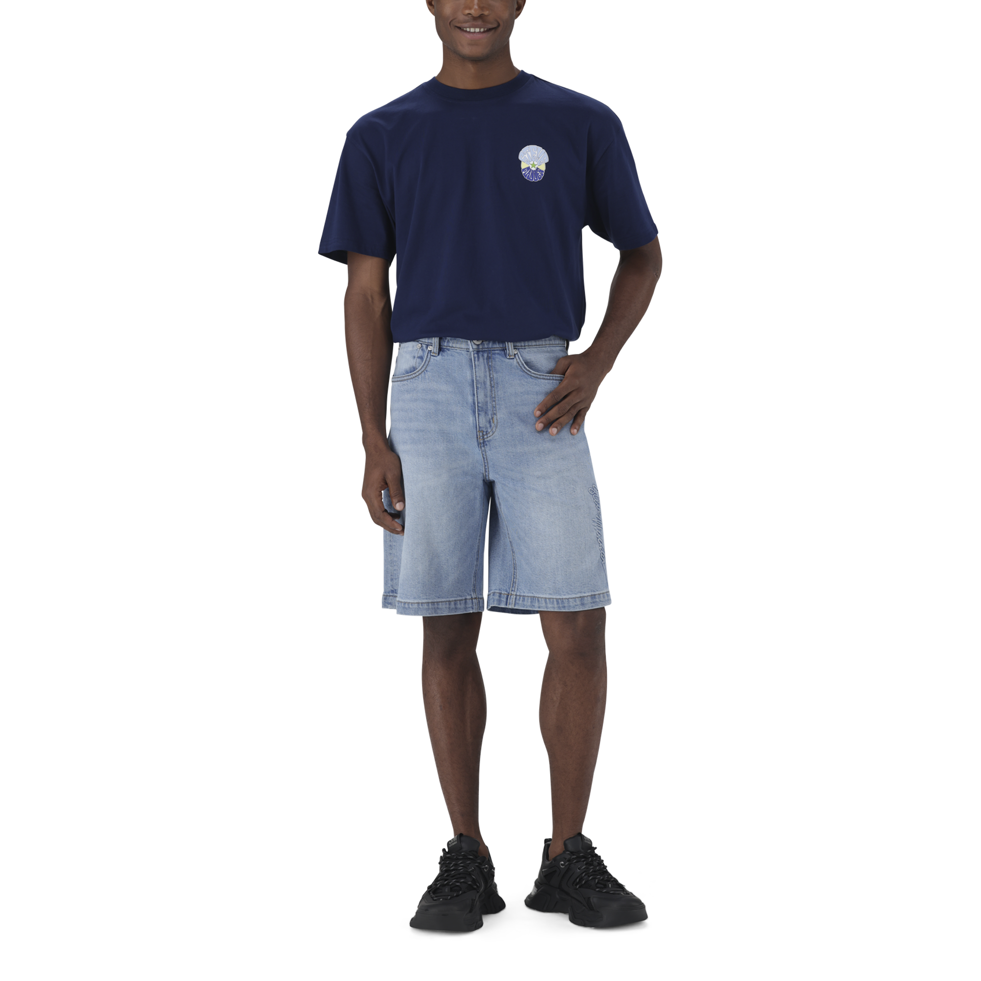 DEAN MID BLUE DENIM JORT