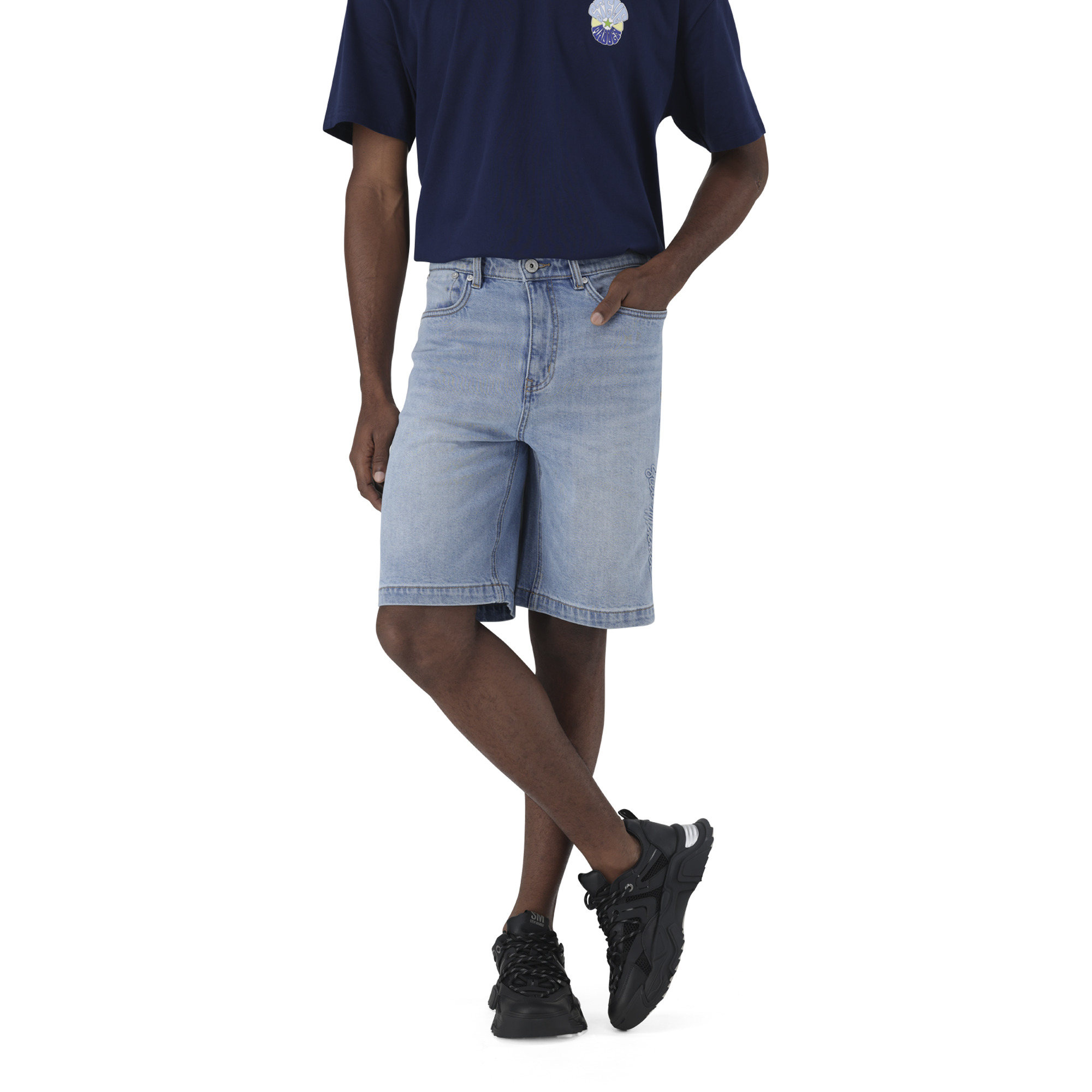 DEAN MID BLUE DENIM JORT