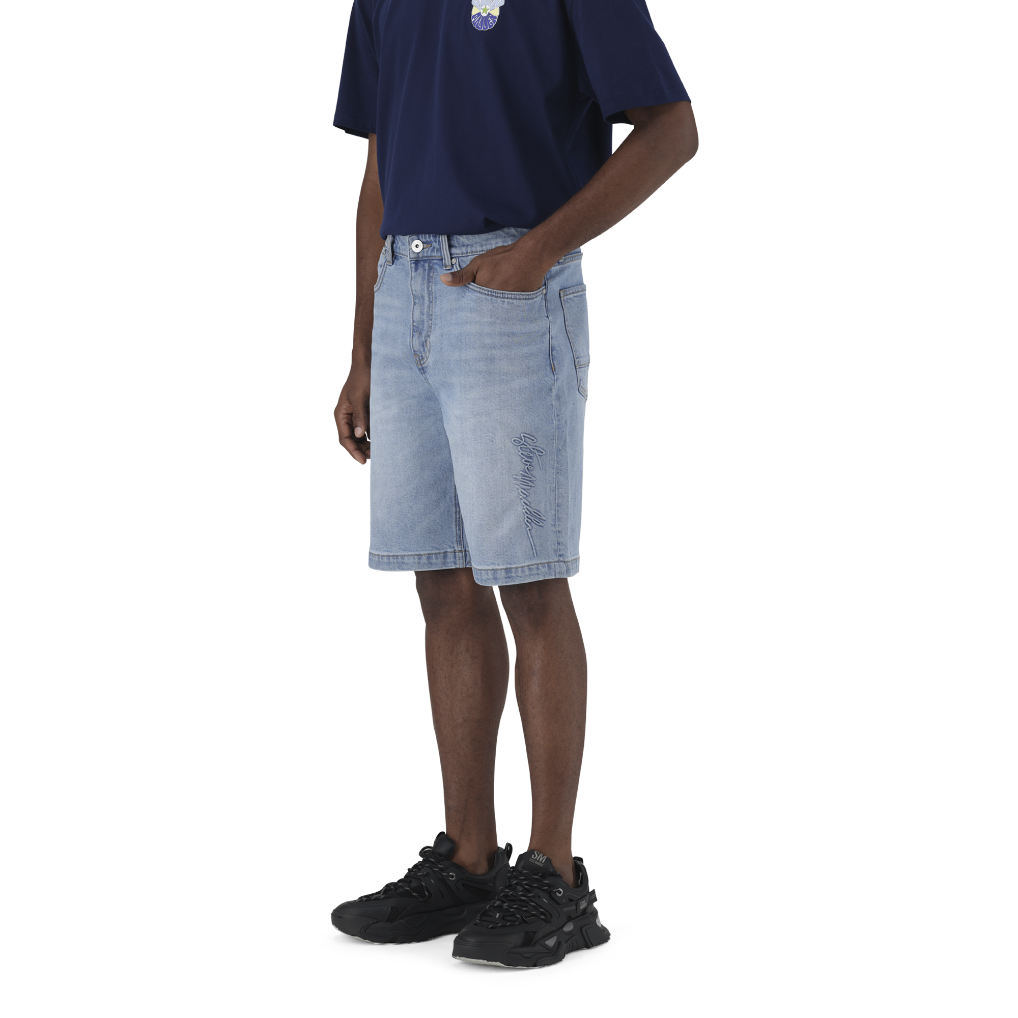 DEAN MID BLUE DENIM JORT