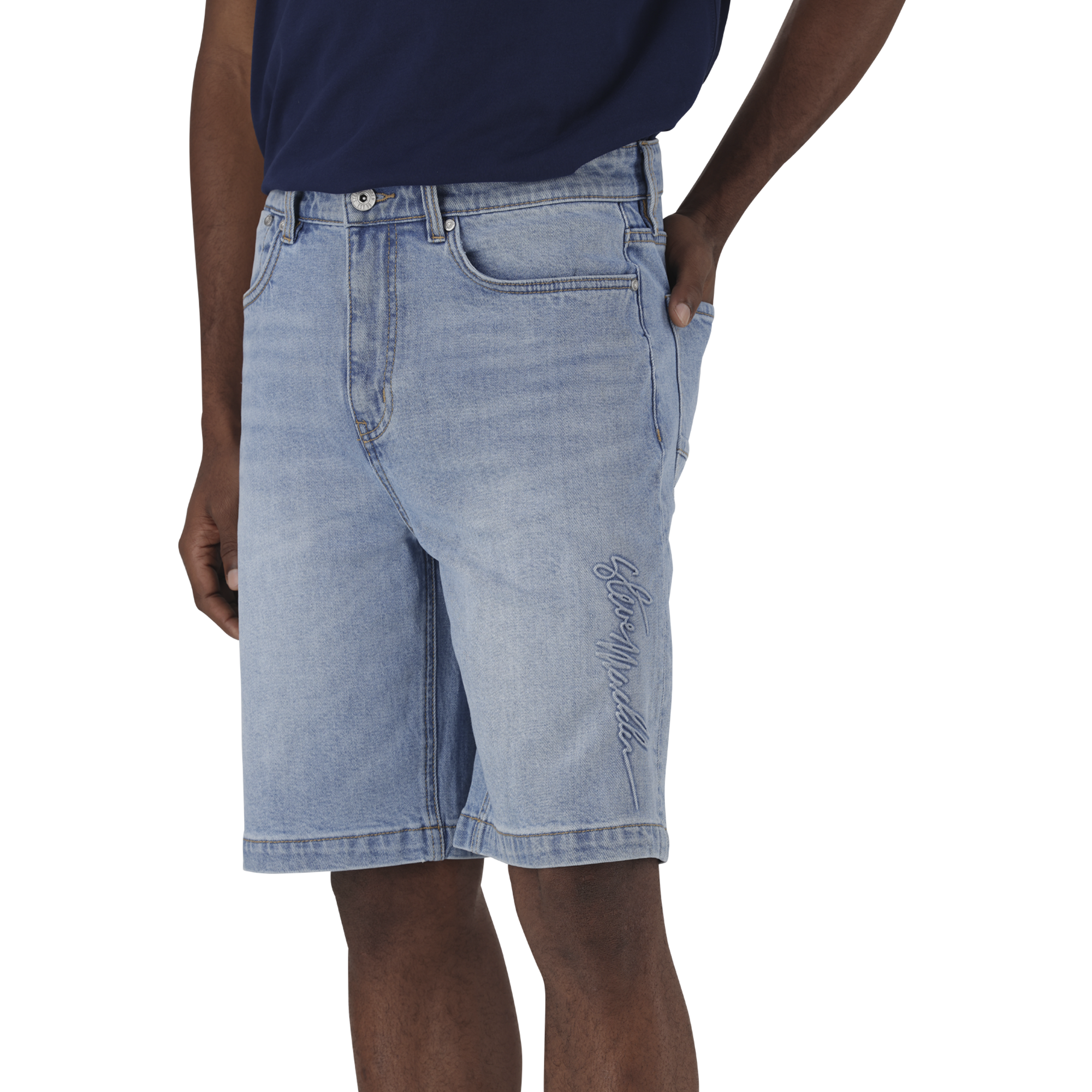 DEAN MID BLUE DENIM JORT