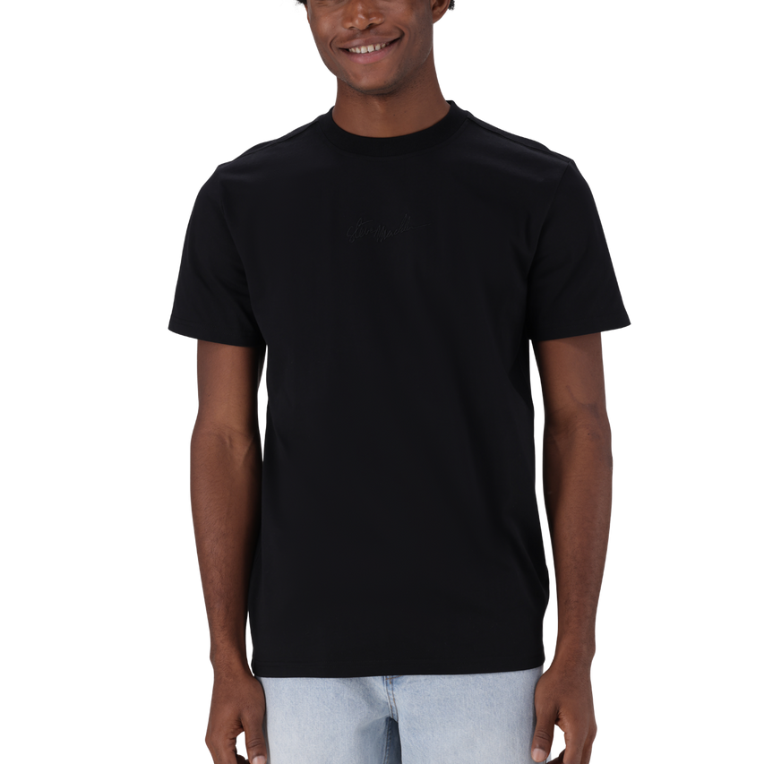 JAX BLACK CREW NECK LOGO T-SHIRT