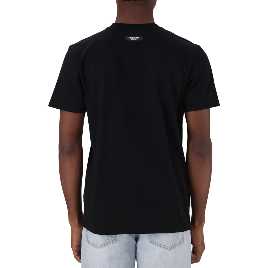 JAX BLACK CREW NECK LOGO T-SHIRT