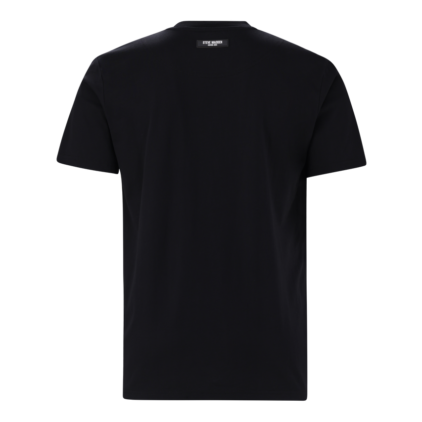 JAX BLACK CREW NECK LOGO T-SHIRT