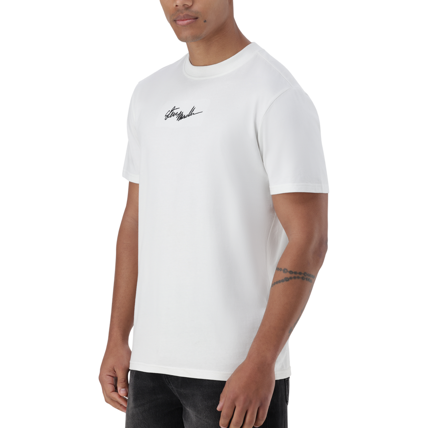 JAX OFF WHITE CREW NECK LOGO T-SHIRT