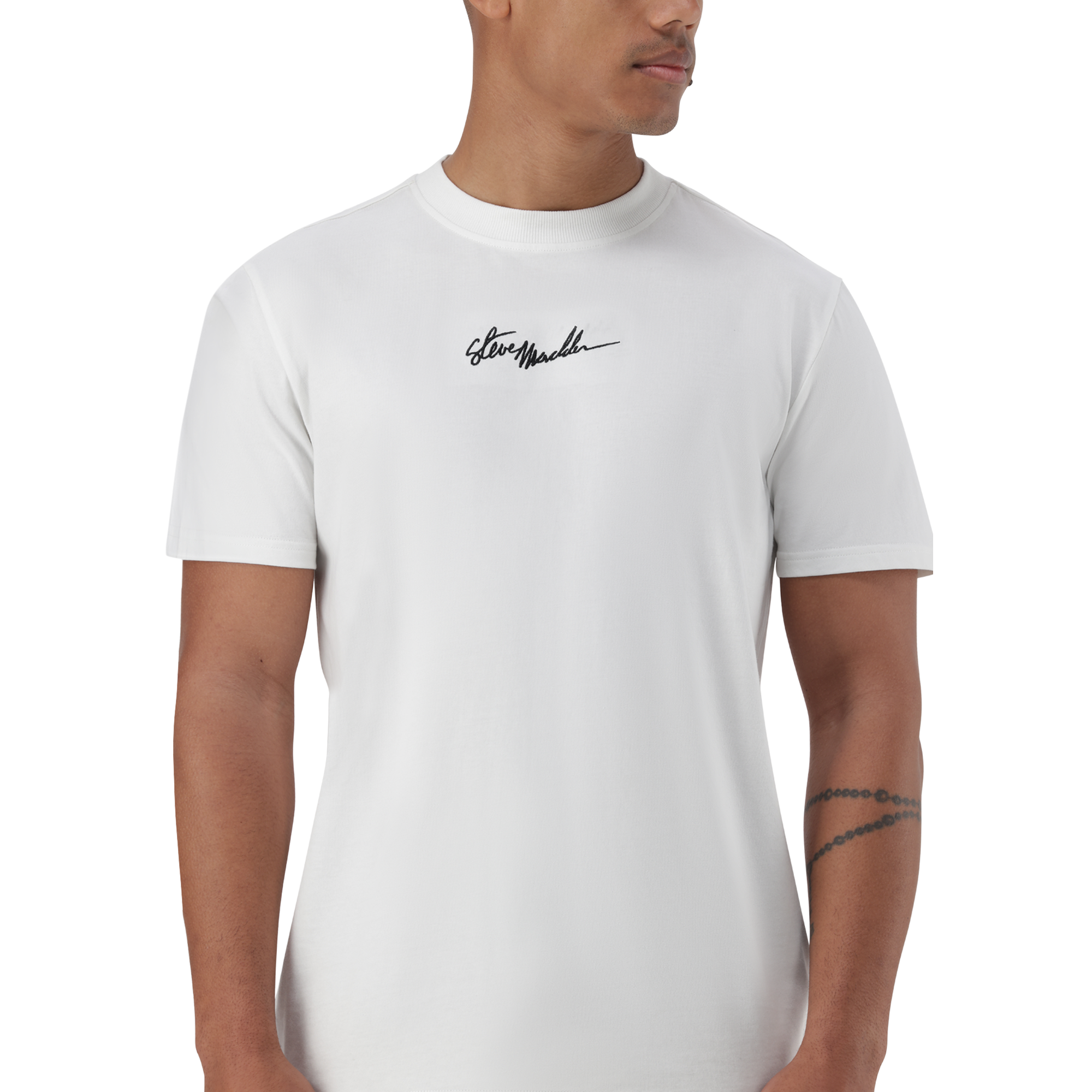 JAX OFF WHITE CREW NECK LOGO T-SHIRT