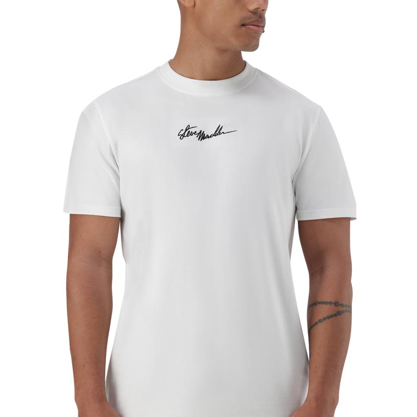 JAX OFF WHITE CREW NECK LOGO T-SHIRT