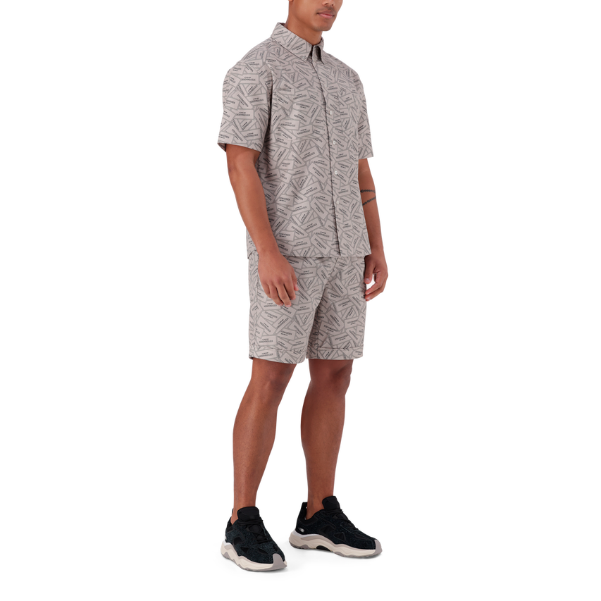 LIAN KHAKI PRINTED SHIRT