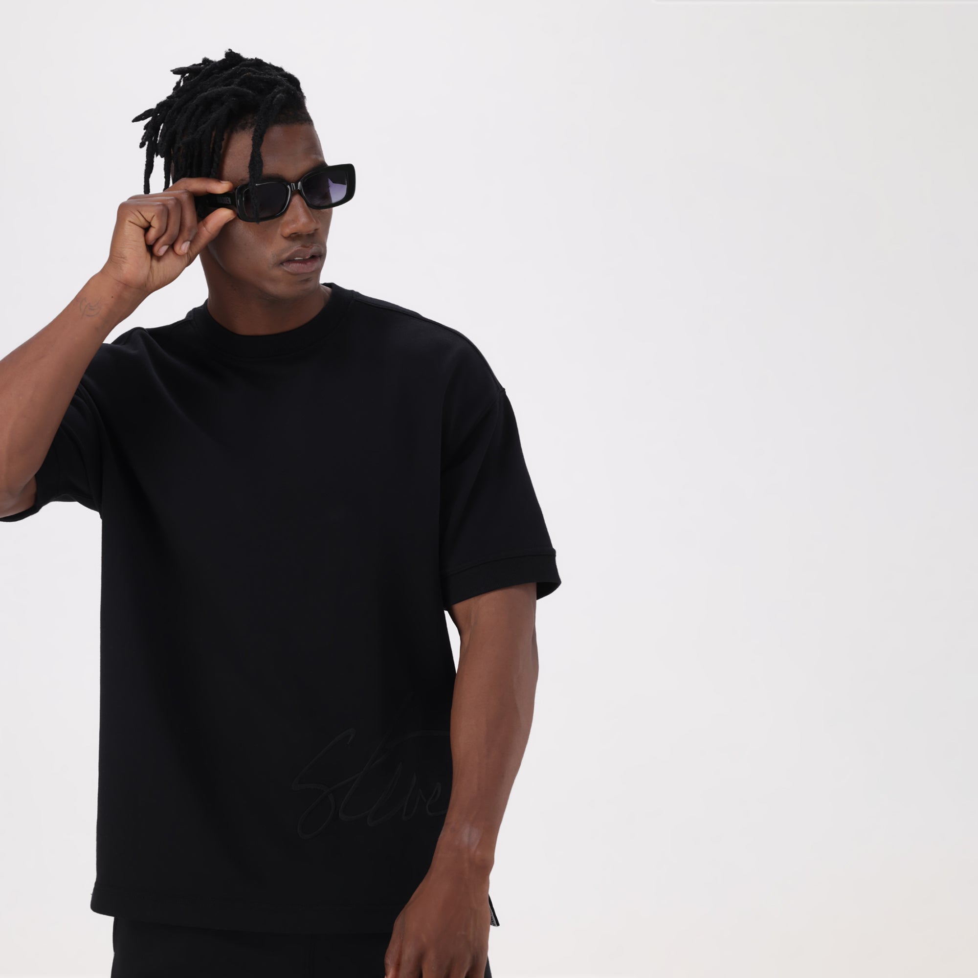 RUSH BLACK CREW NECK T-SHIRT - view 4