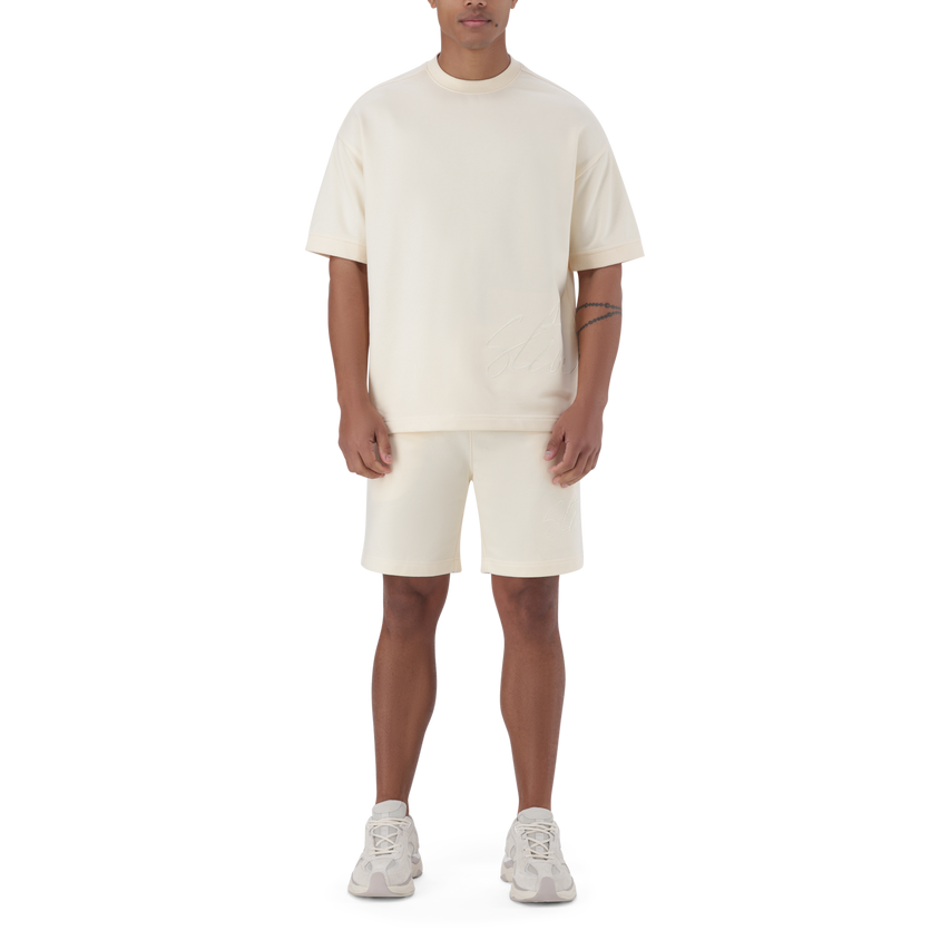 RUSH ECRU CREW NECK T-SHIRT