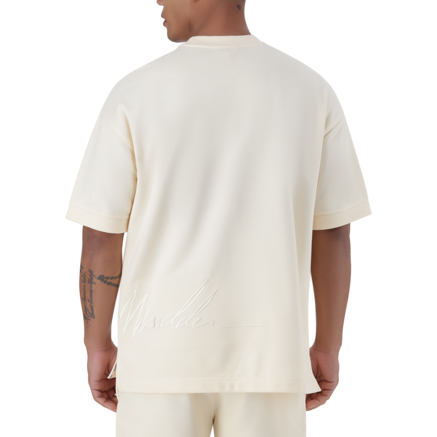 RUSH ECRU CREW NECK T-SHIRT