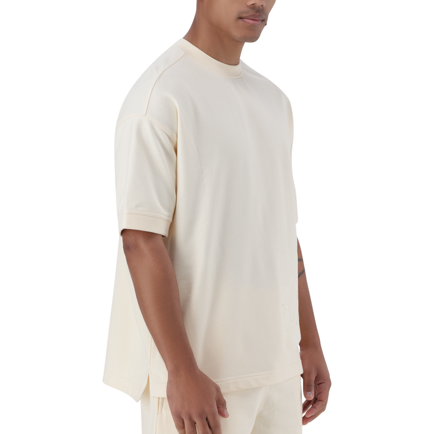 RUSH ECRU CREW NECK T-SHIRT