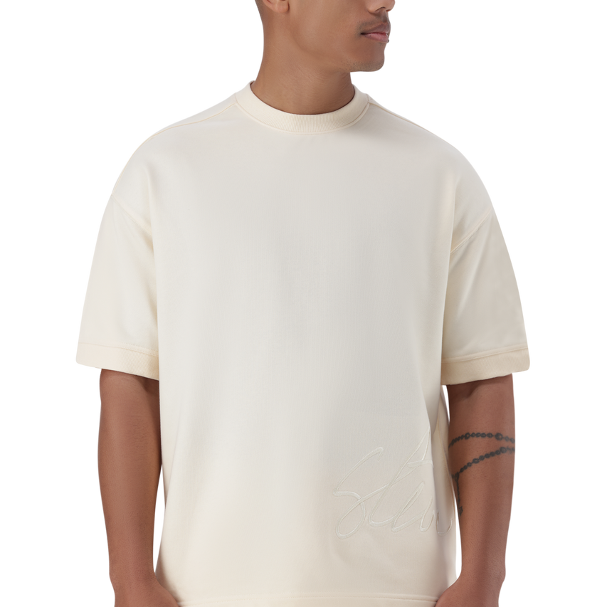 RUSH ECRU CREW NECK T-SHIRT