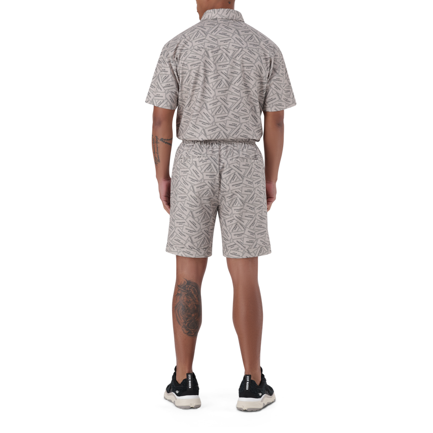 LEWIS KHAKI PRINTED SHORTS - view 6