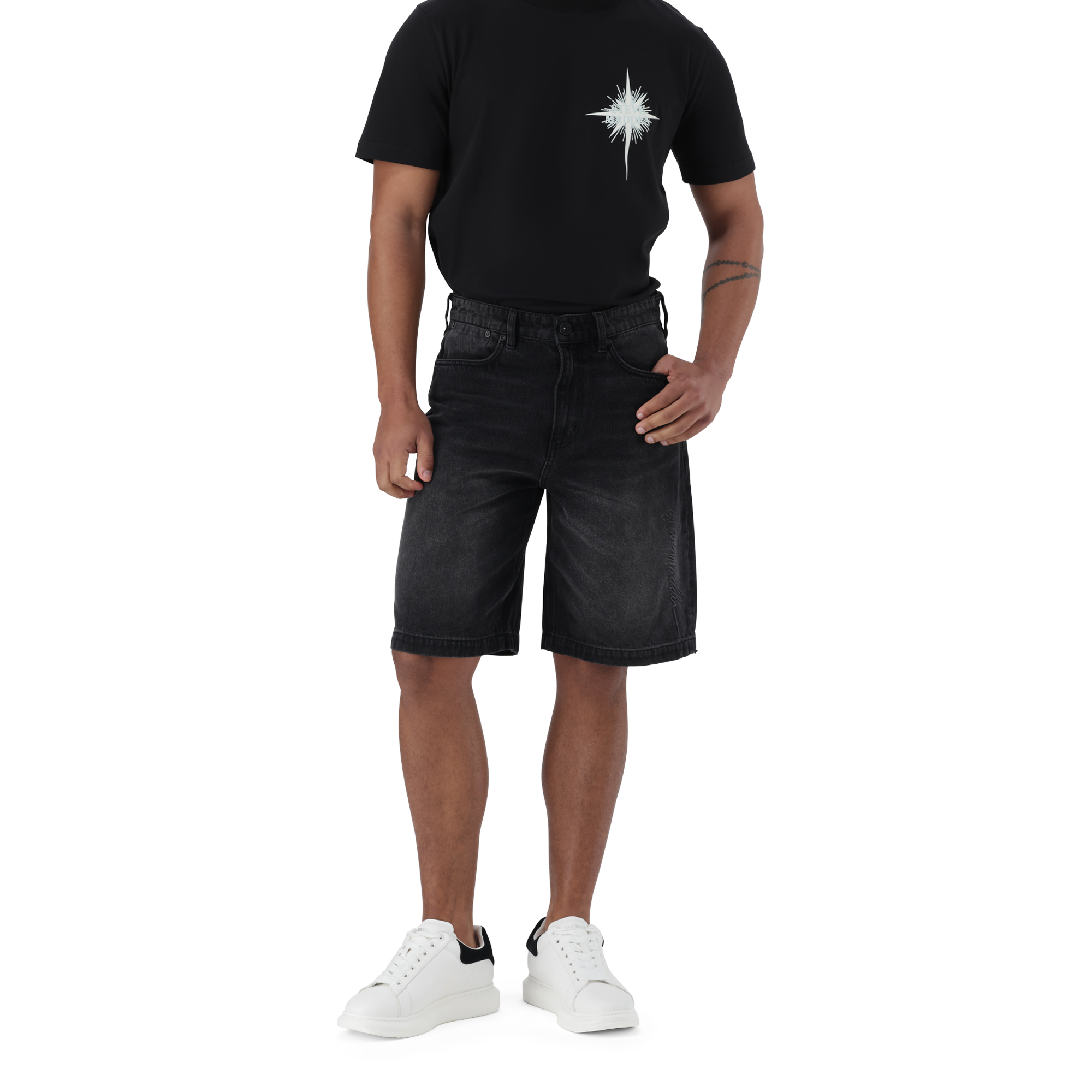 DEAN BLACK DENIM JORT