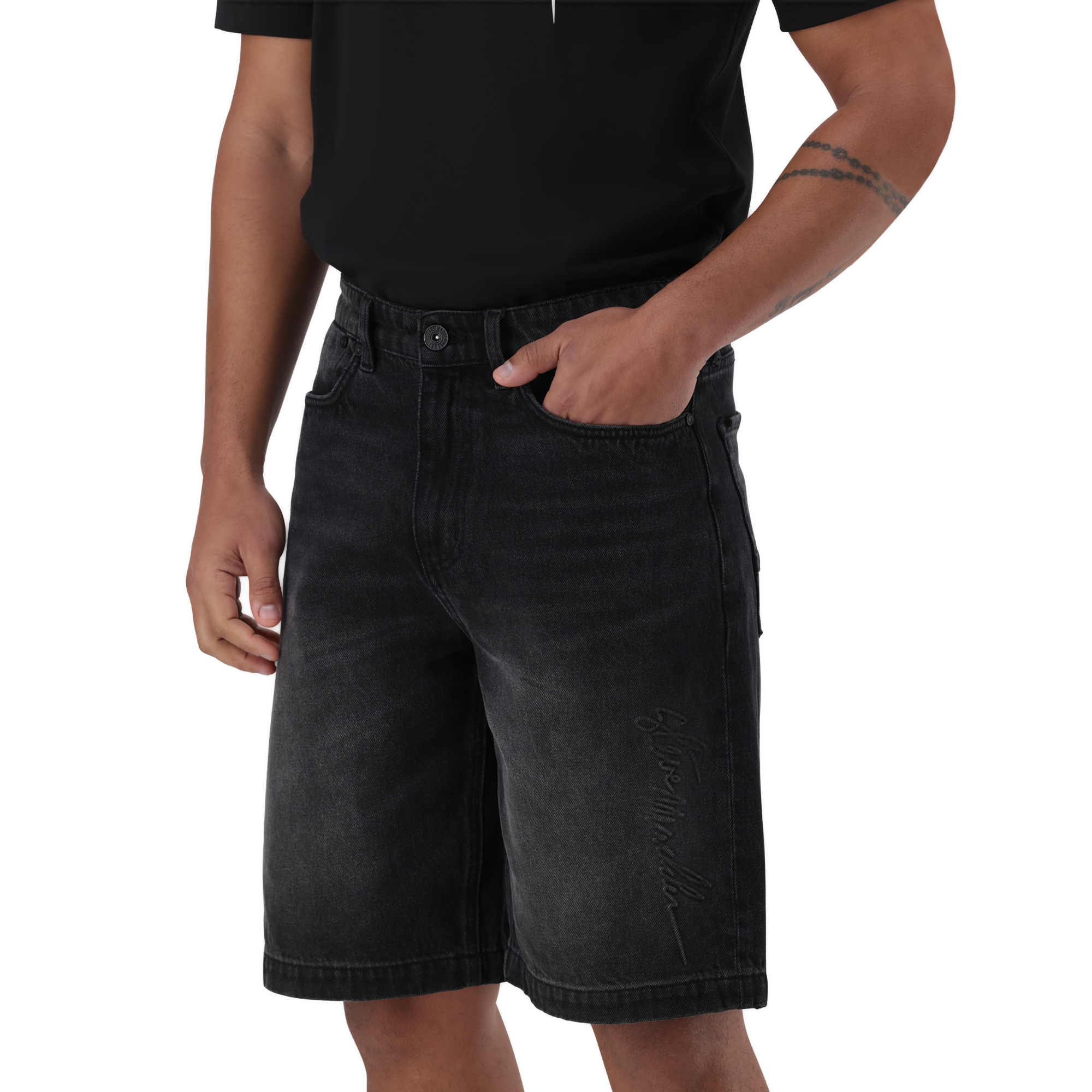 DEAN BLACK DENIM JORT