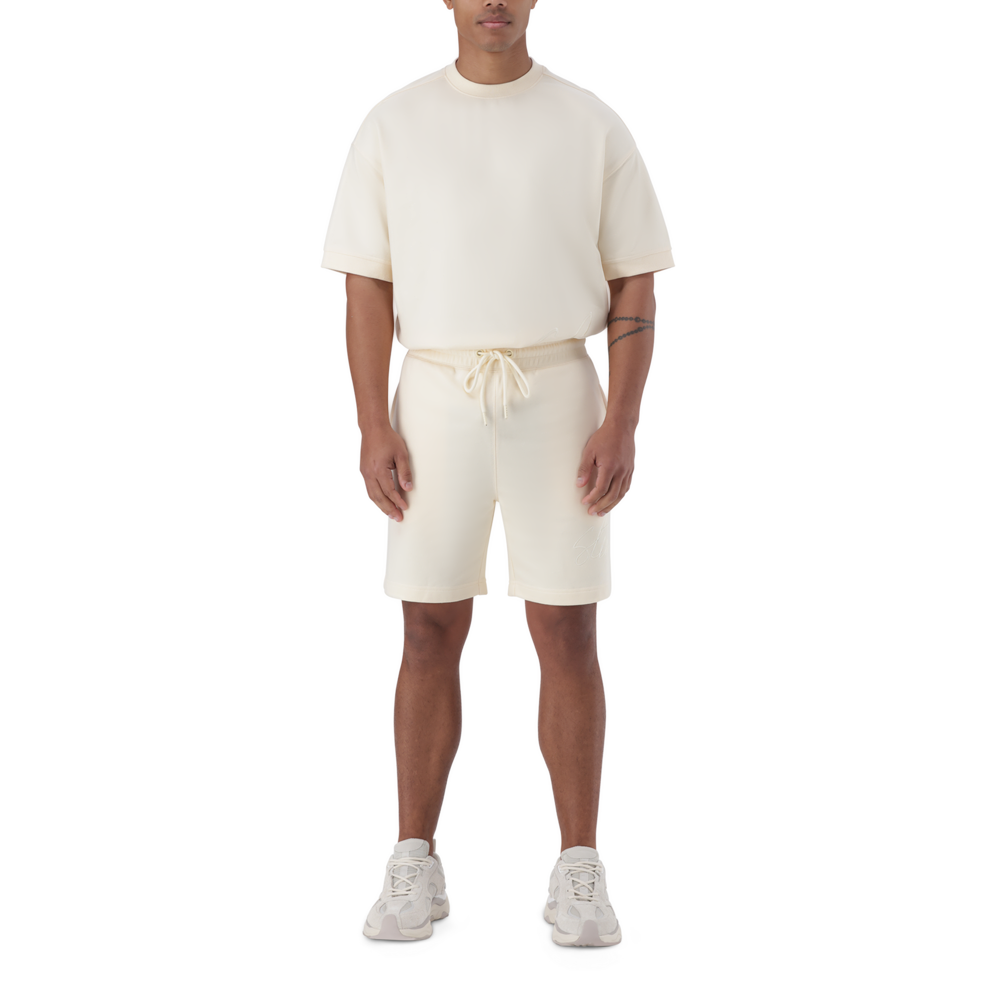 TOFE ECRU JOGGER SHORTS