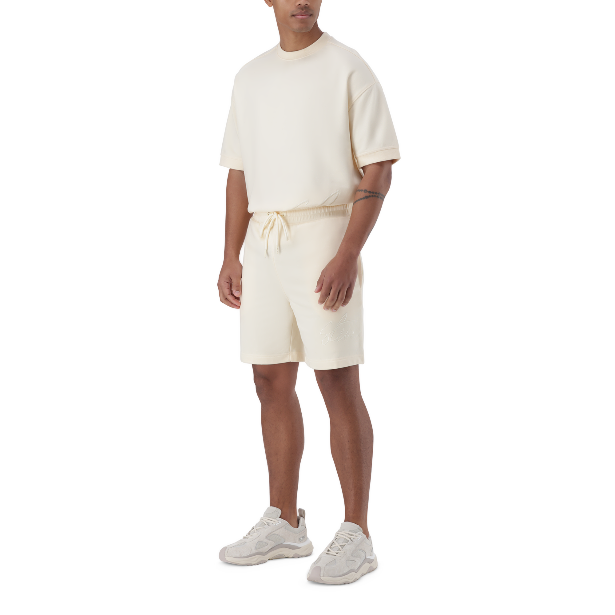 TOFE ECRU JOGGER SHORTS