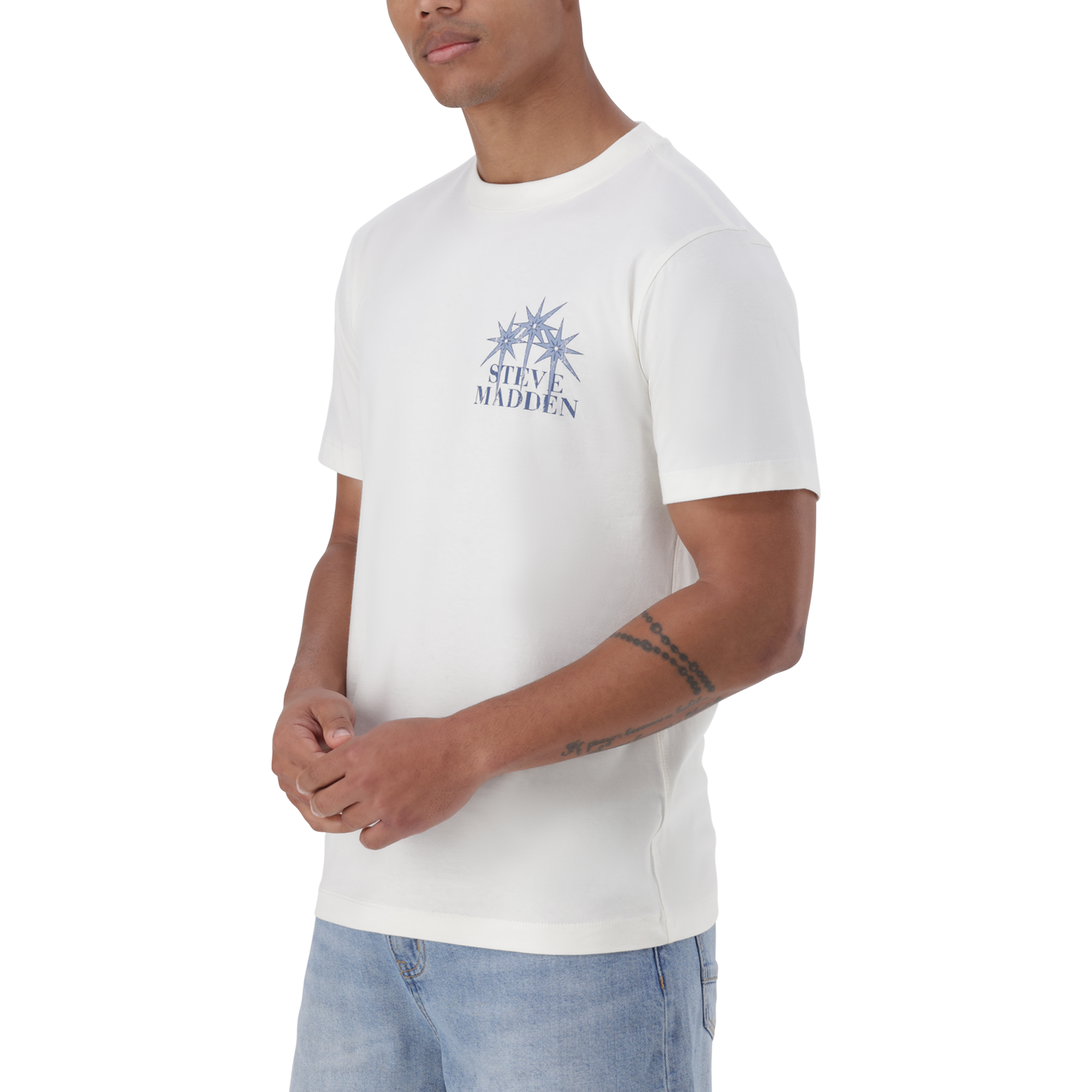 NIZ CREAM CREW NECK T-SHIRT