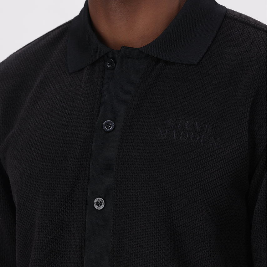 CASSIAN BLACK CROCHET SHIRT - view 3