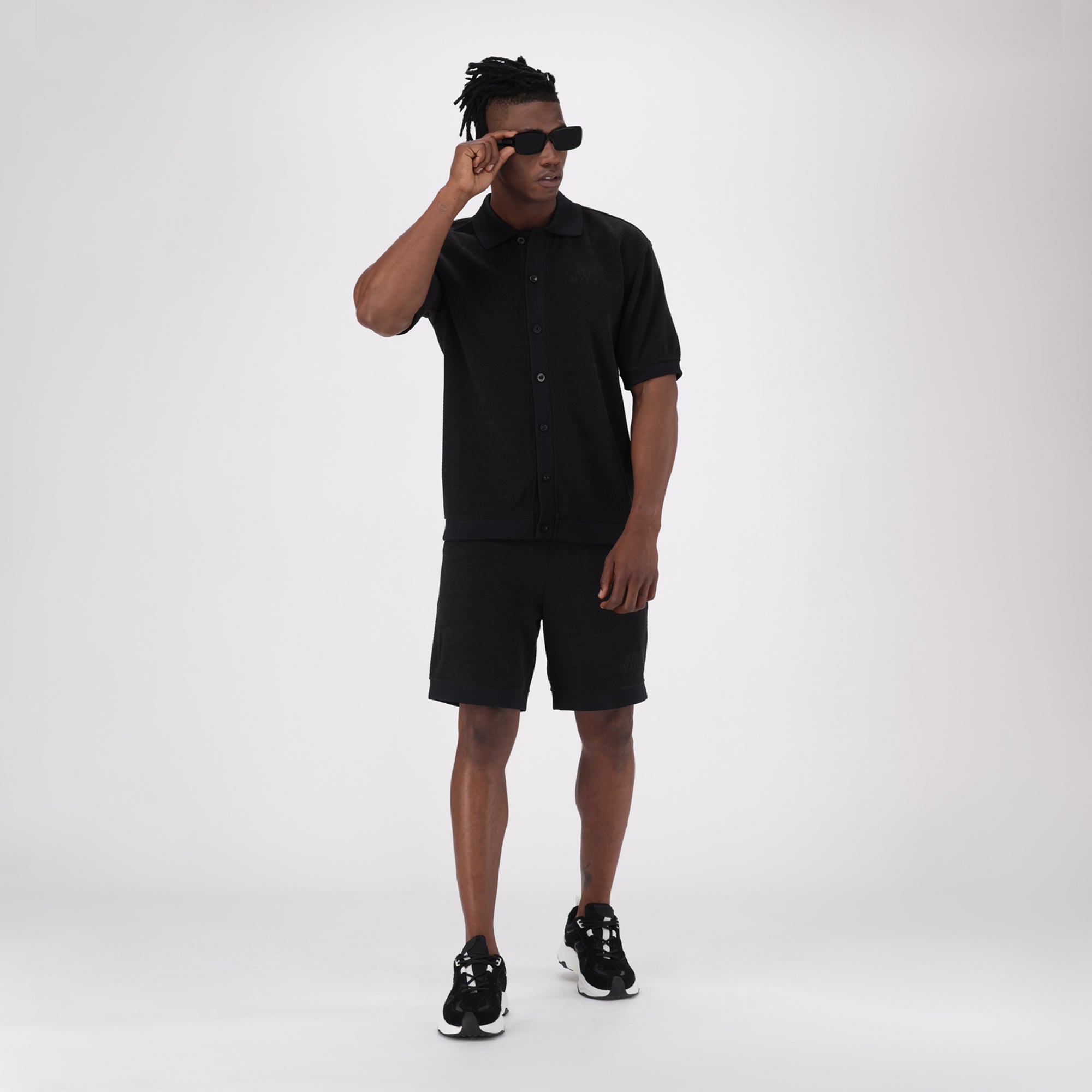 CASSIAN BLACK CROCHET SHIRT - view 5