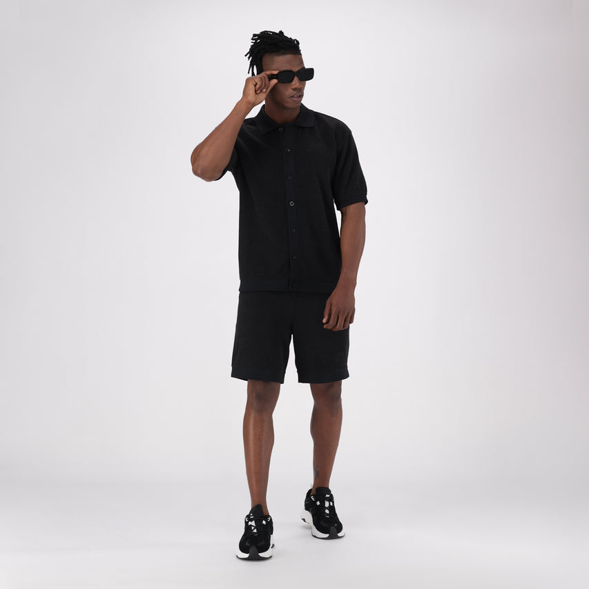 CASSIAN BLACK CROCHET SHIRT - view 5